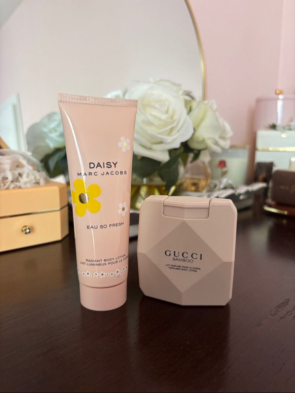 Gucci Bamboo Body Lotion & Marc Jacobs Daisy Eau So Fresh Radiant Body Lotion